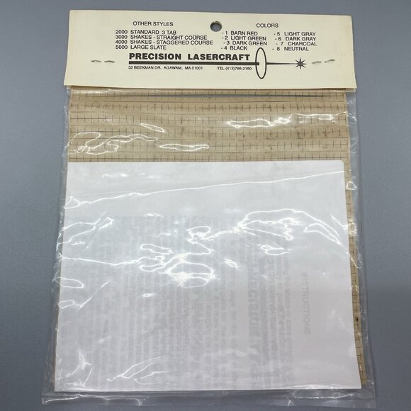 Precision Lasercraft HO Scale Self-Adhesive Laser Cut Shingles Green - Picture 3 of 4